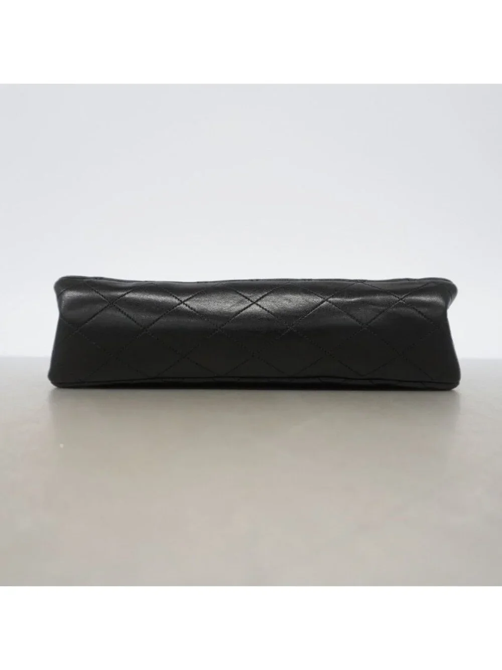 Chanel Shoulder Bag Quilted Lambskin Black Gold